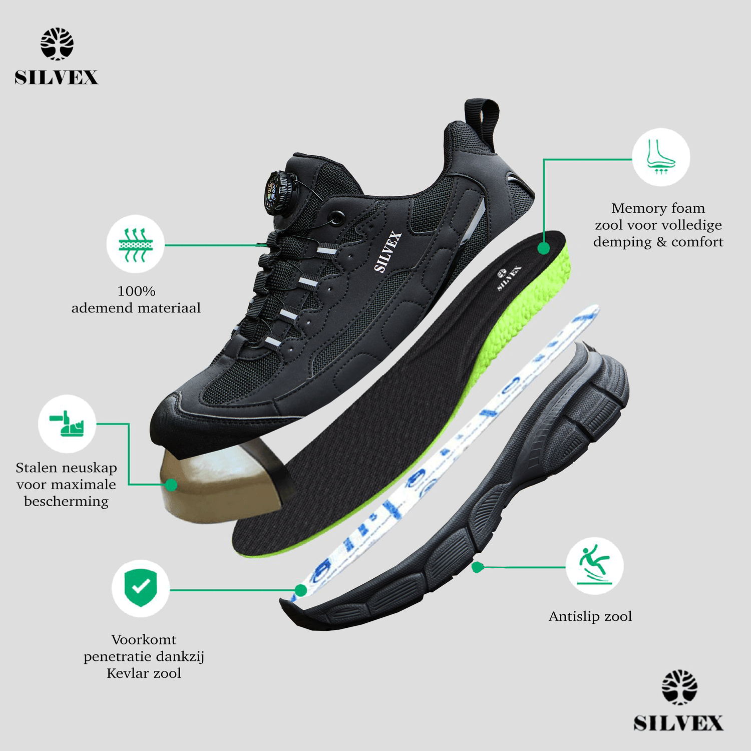 Silvex® Dreamwalk Veiligheidssneakers